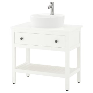 Hemnes Tornviken отворен шкаф с мивка, Ikea Bathroom Cabinets Uk