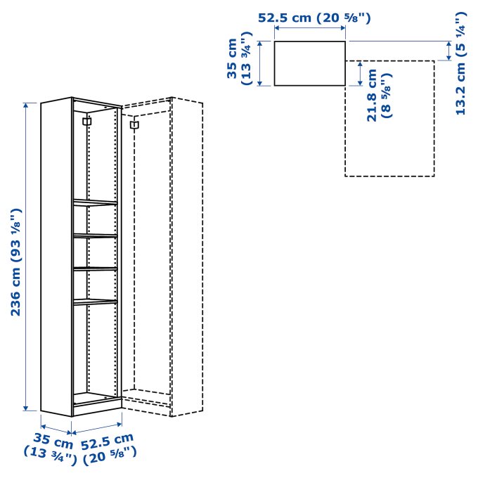 PAX допълнителен ъглов модул с 4 рафта, Дървесно | IKEA ...