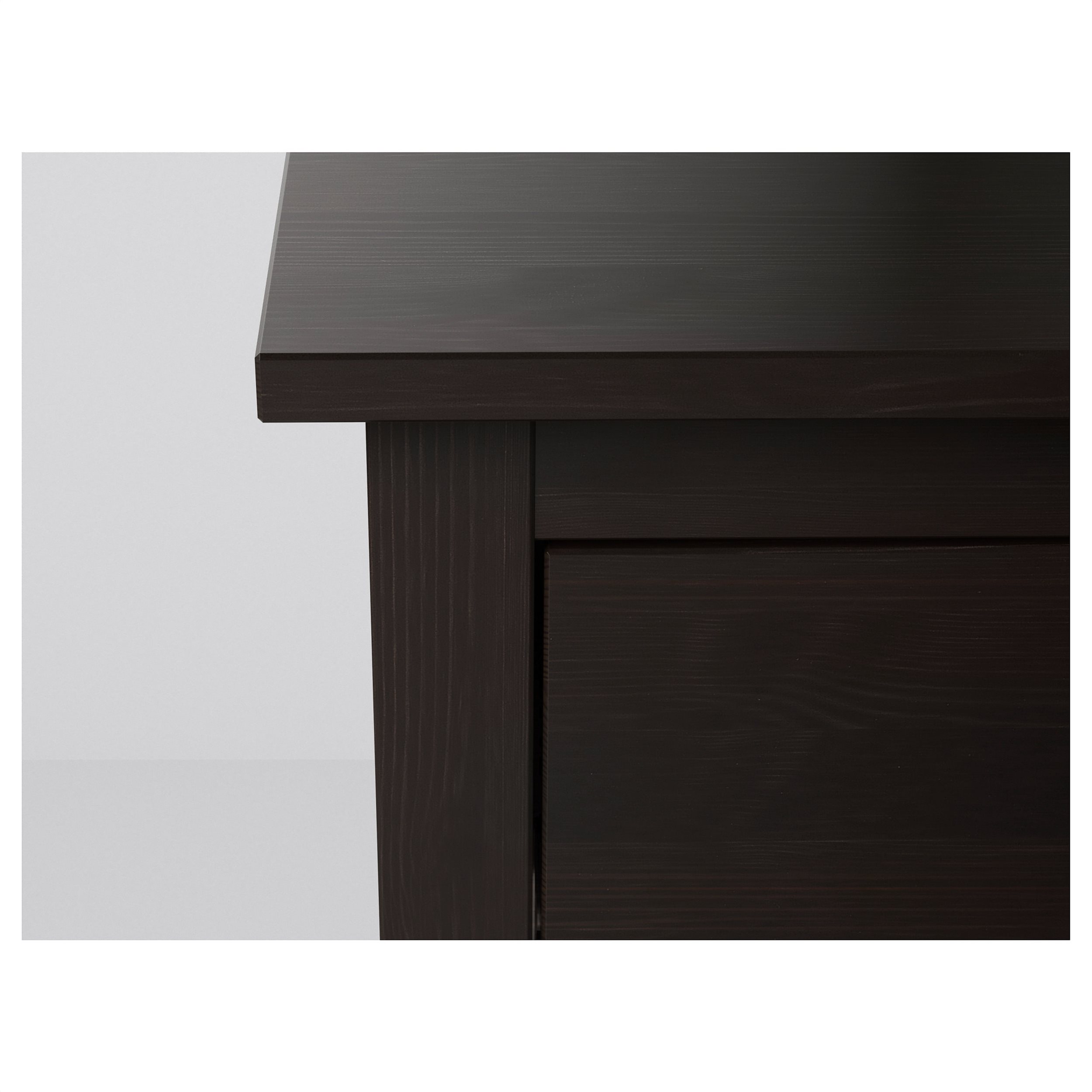 Hemnes хемнэс комод с 2 ящиками белая морилка 54x66 см